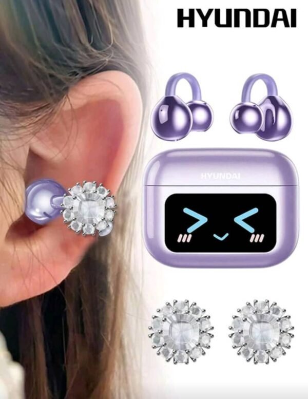 HYUNDAI M100 SMART TOUCH SCREEN BLUETHOOTH EARPHONES PURPLE